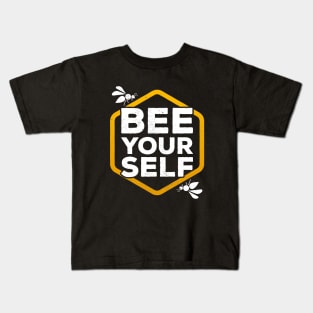 Bee yourself honeycomb hexagon Kids T-Shirt